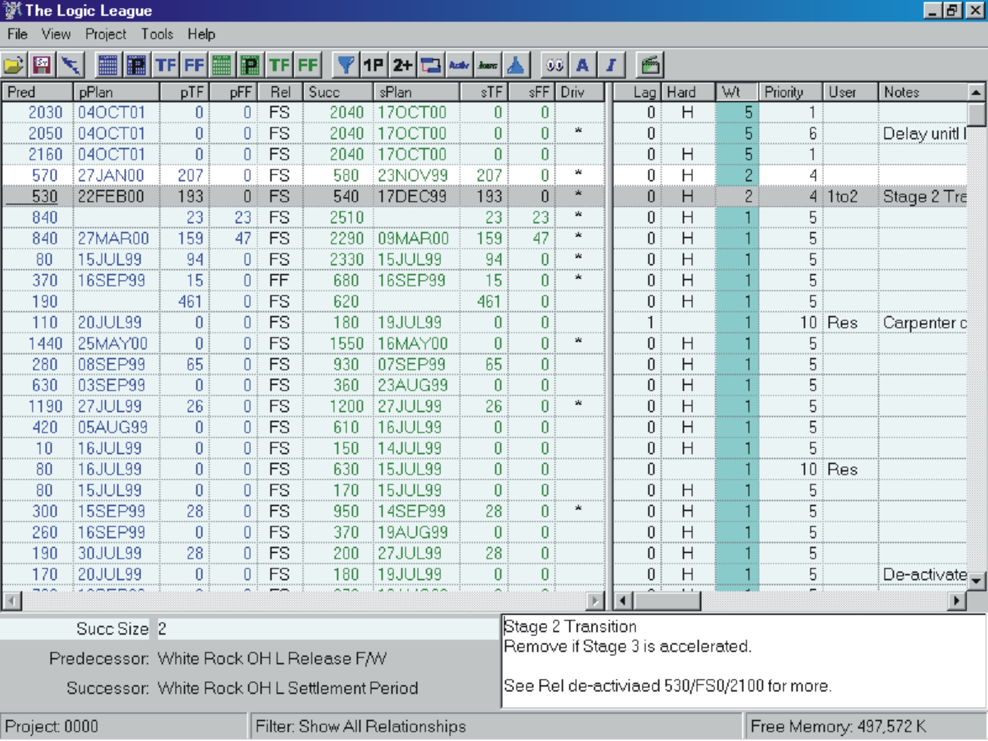 Sample view of a Logic League screen.